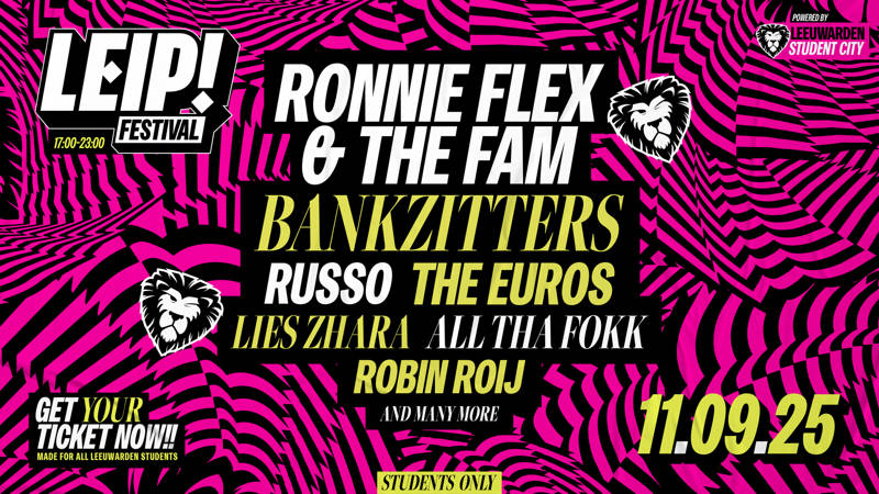 The full line-up of the LEIP! Festival has been announced